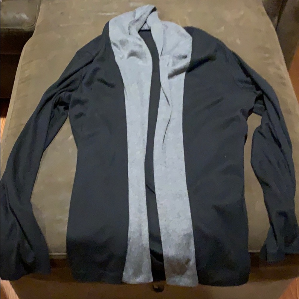 Black fleece jacket pull over